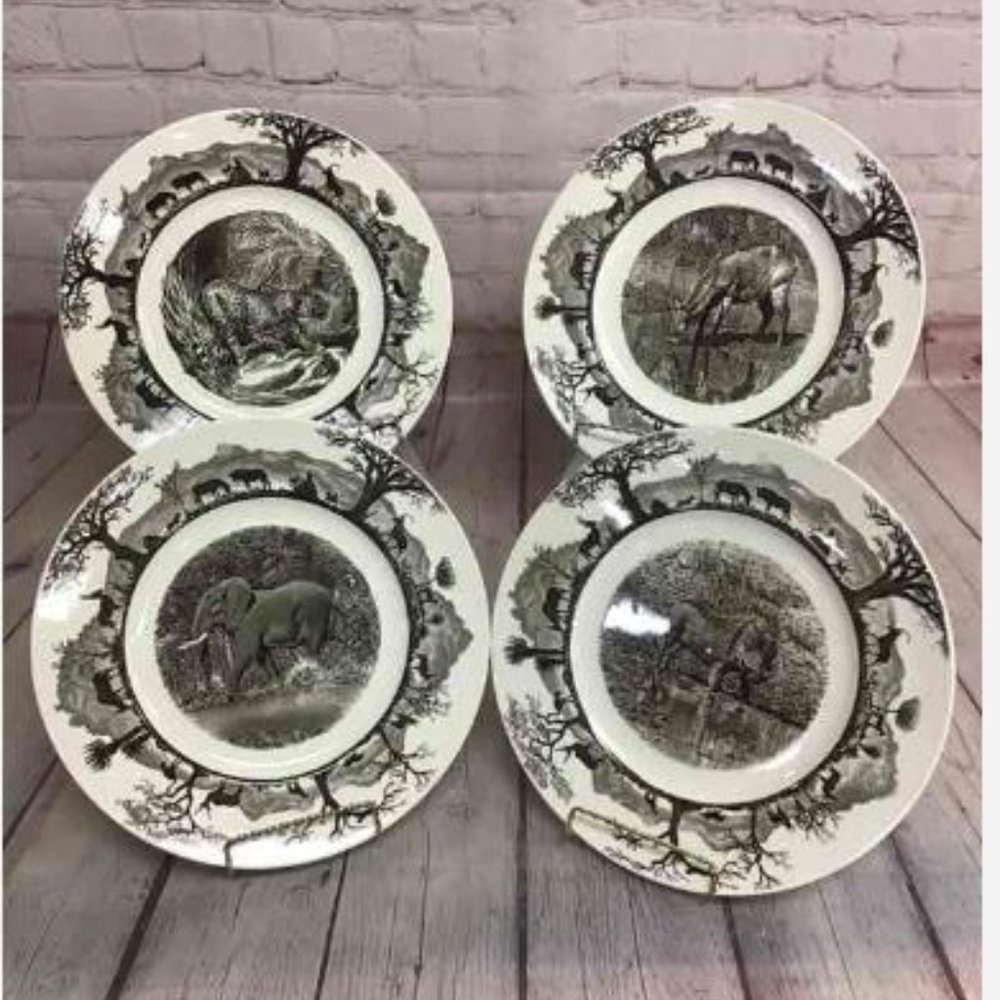 4 WEDGWOOD KRUGER NATIONAL PARK RACK PLATES